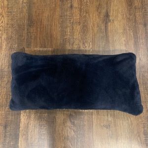 Navy Faux Fur Decorative Pillow